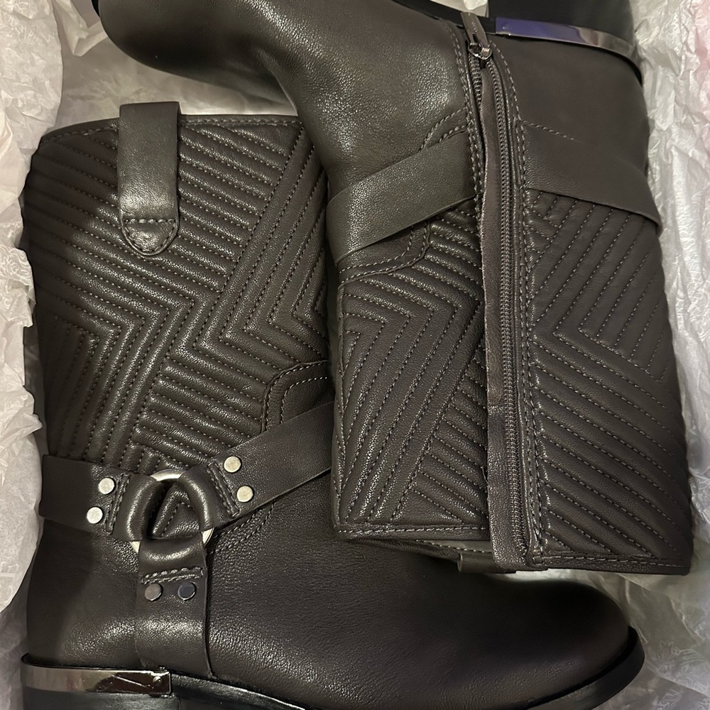 Vince Camuto Waldan Boots, Thunder/Sheep Washed - Size 8M